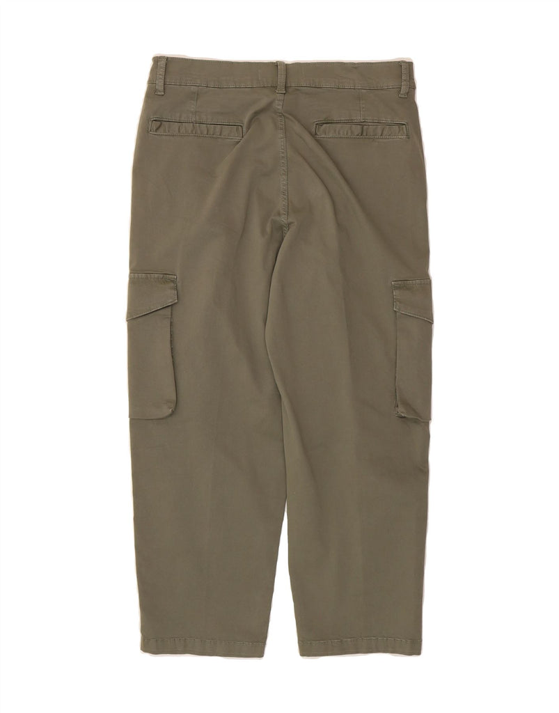 ZARA Mens Loose Fit Cargo Cropped Trousers EU 40 Medium W31 L24 Green Vintage Zara and Second-Hand Zara from Messina Hembry 