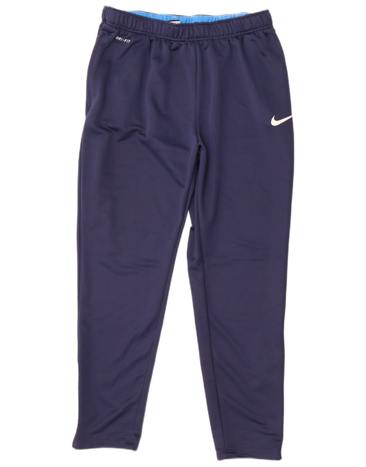 Nike Mens Dri Fit Tracksuit Trousers 2XL Navy Blue Polyester