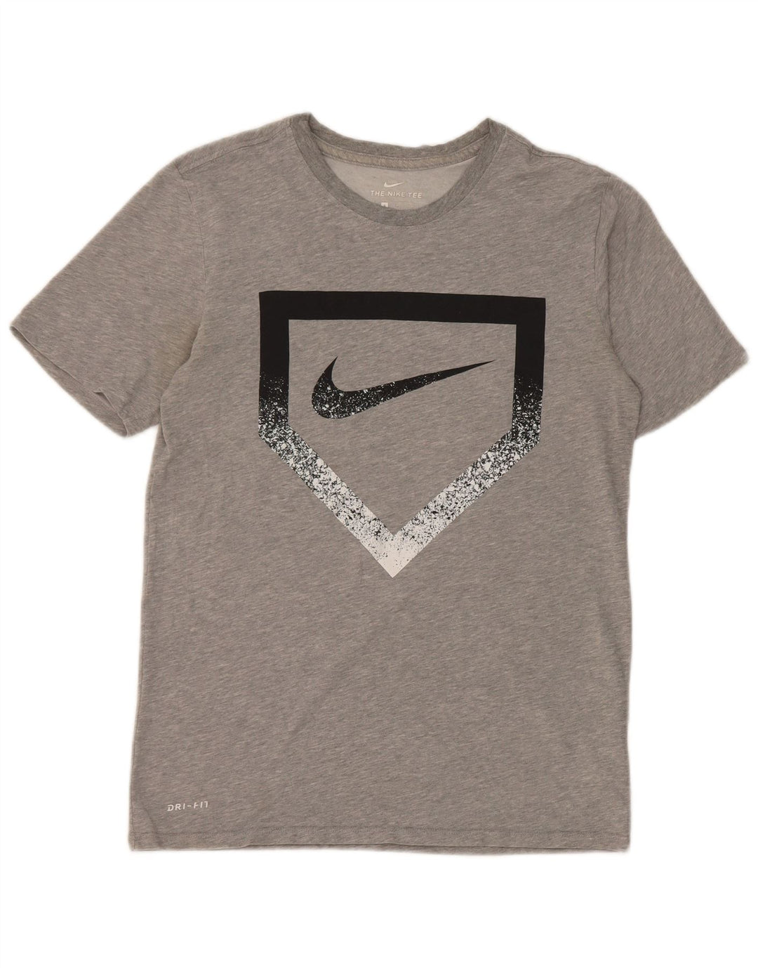 Nike Mens Dri Fit Graphic T-Shirt Top Small Grey Cotton