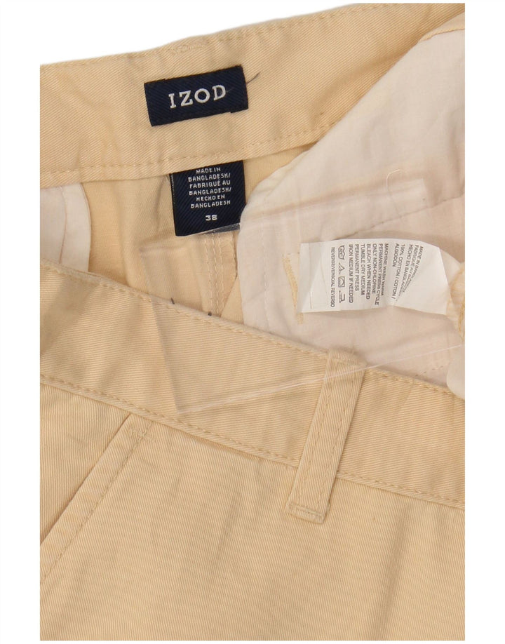 IZOD Mens Cargo Shorts W38 XL Beige Cotton