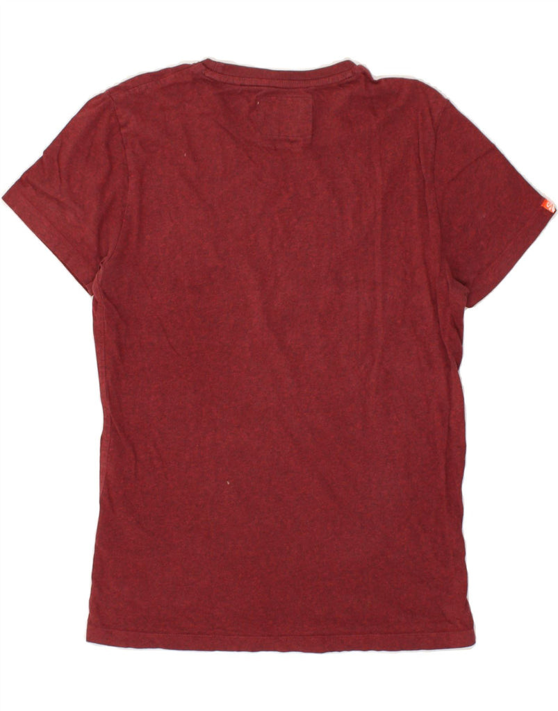 SUPERDRY Mens T-Shirt Top Small Burgundy Cotton | Vintage Superdry | Thrift | Second-Hand Superdry | Used Clothing | Messina Hembry 