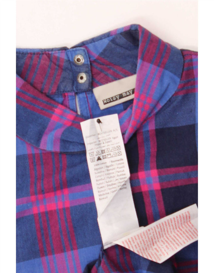 Noisy May Womens Sleeveless Blouse Top UK 10 Small Multicoloured Check