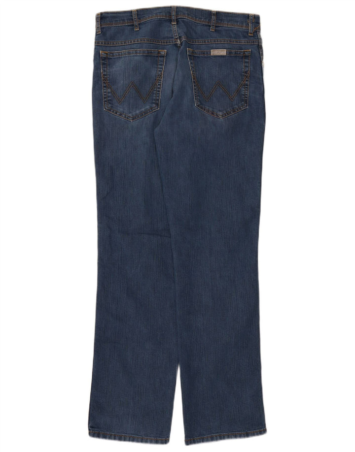 Wrangler Mens Regular Fit Straight Jeans W34 L32 Blue Cotton