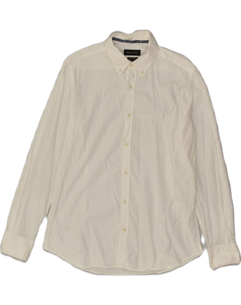 MASSIMO DUTTI Mens Shirt Large White Cotton | Vintage Massimo Dutti | Thrift | Second-Hand Massimo Dutti | Used Clothing | Messina Hembry 