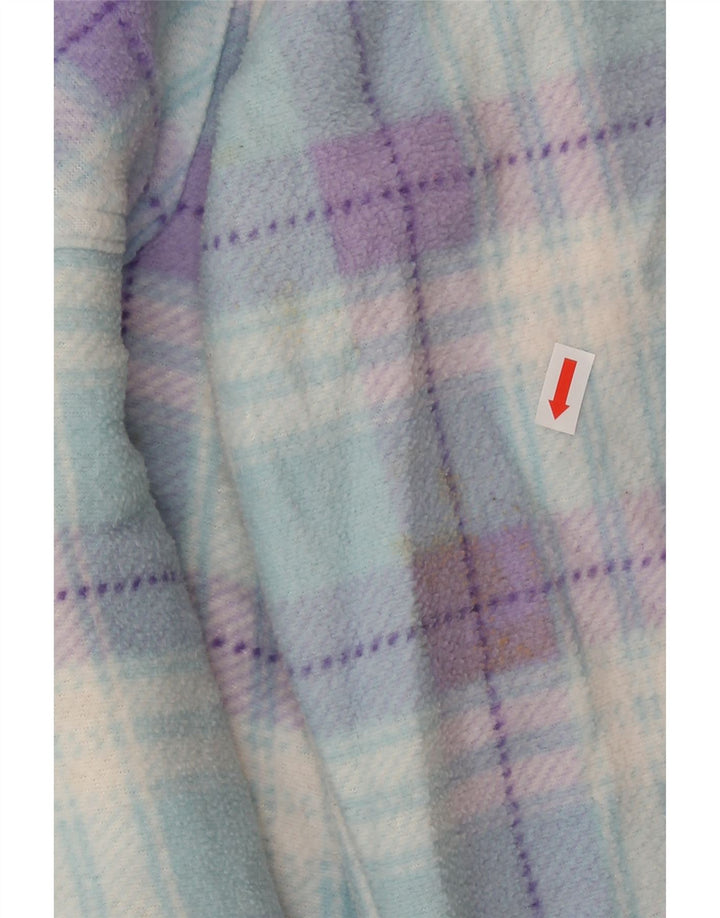 EDDIE BAUER Boys Sherpa Jacket 14-15 Years Purple Check Polyester Vintage Eddie Bauer and Second-Hand Eddie Bauer from Messina Hembry 