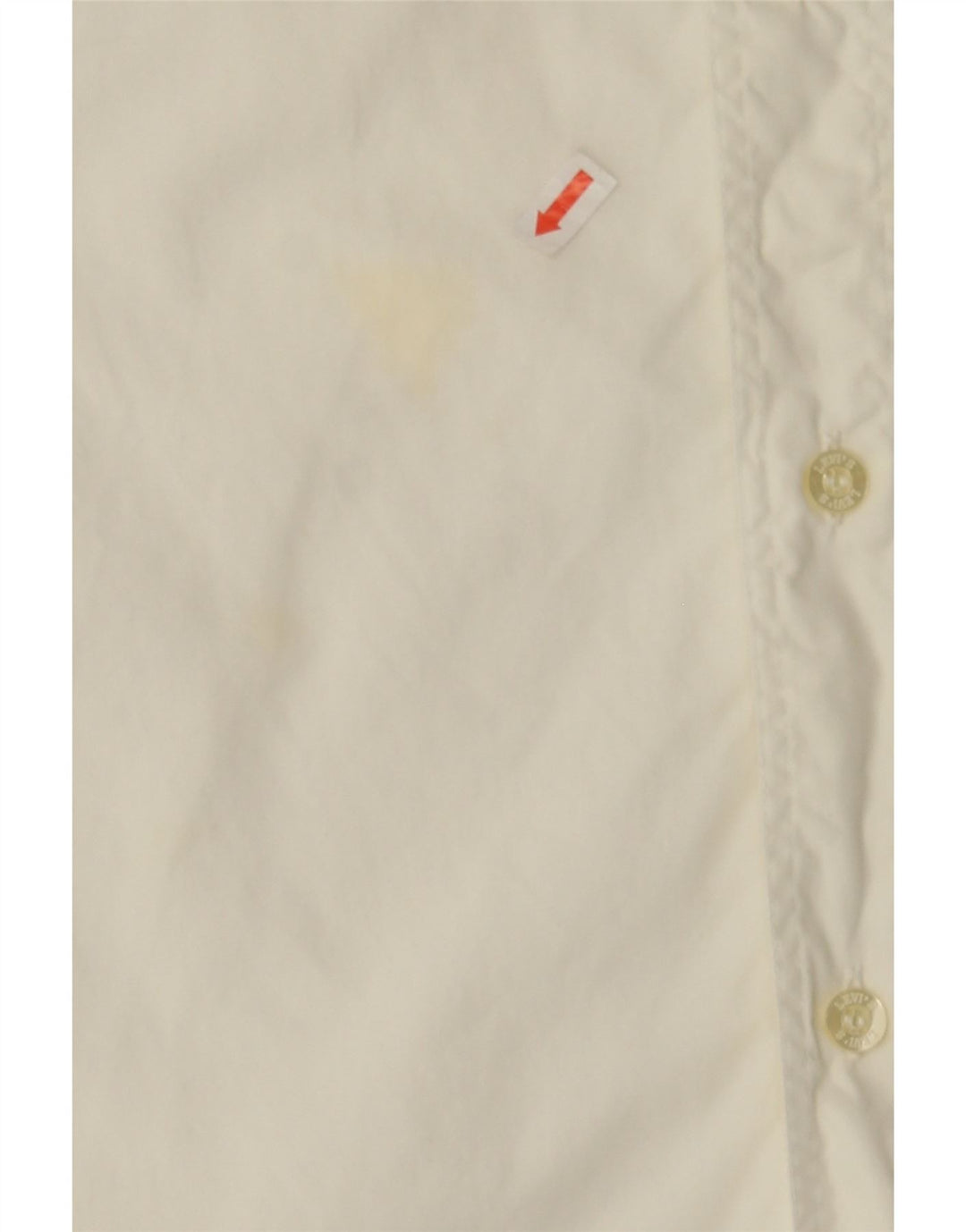 LEVI'S Mens Shirt Large White Vintage Levi's and Second-Hand Levi's from Messina Hembry 