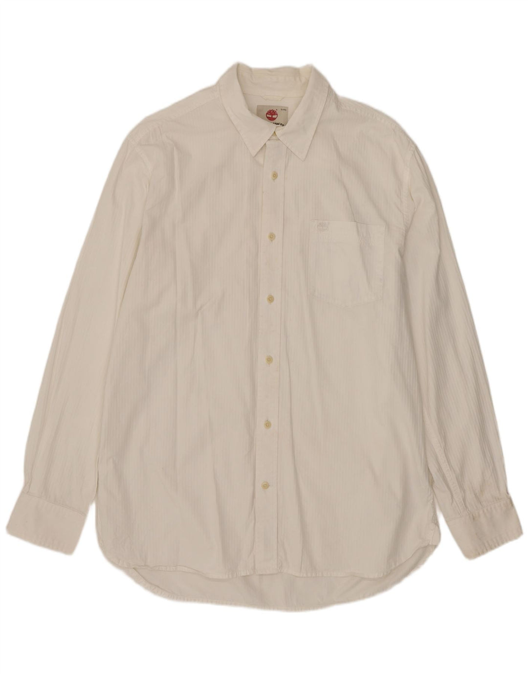 TIMBERLAND Mens Regular Fit Shirt Large White Cotton