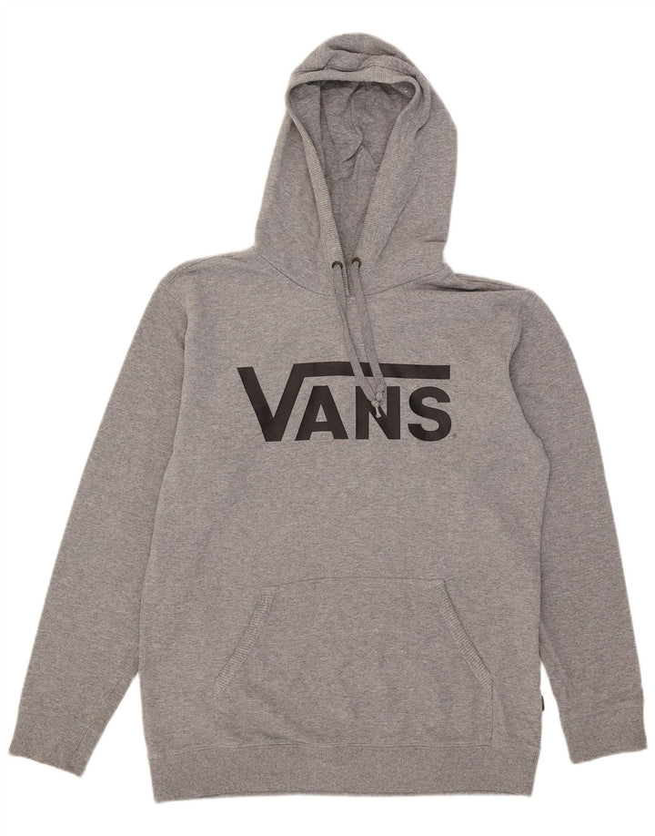 Vans Mens Graphic Hoodie Jumper Medium Grey Flecked