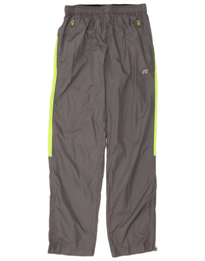 RUSSELL ATHLETIC Mens Tracksuit Trousers Small  Grey Colourblock Polyester