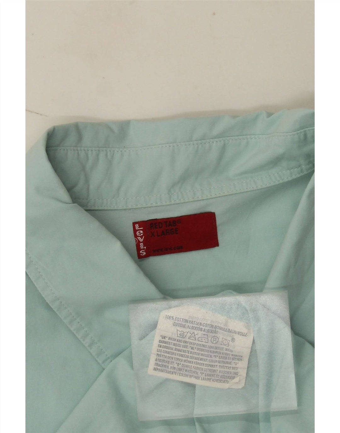 Levi's Mens Short Sleeve Shirt XL Blue Cotton