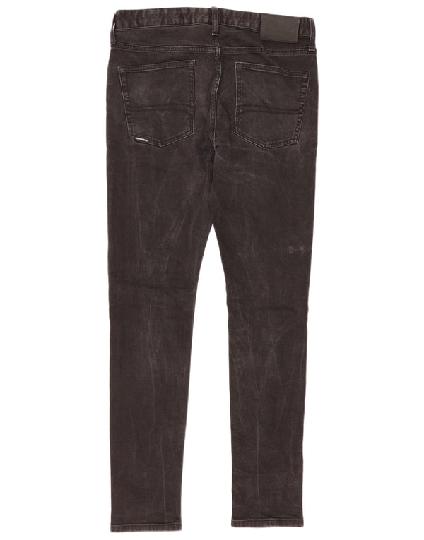 Superdry Mens Skinny Jeans W32 L30 Black Cotton