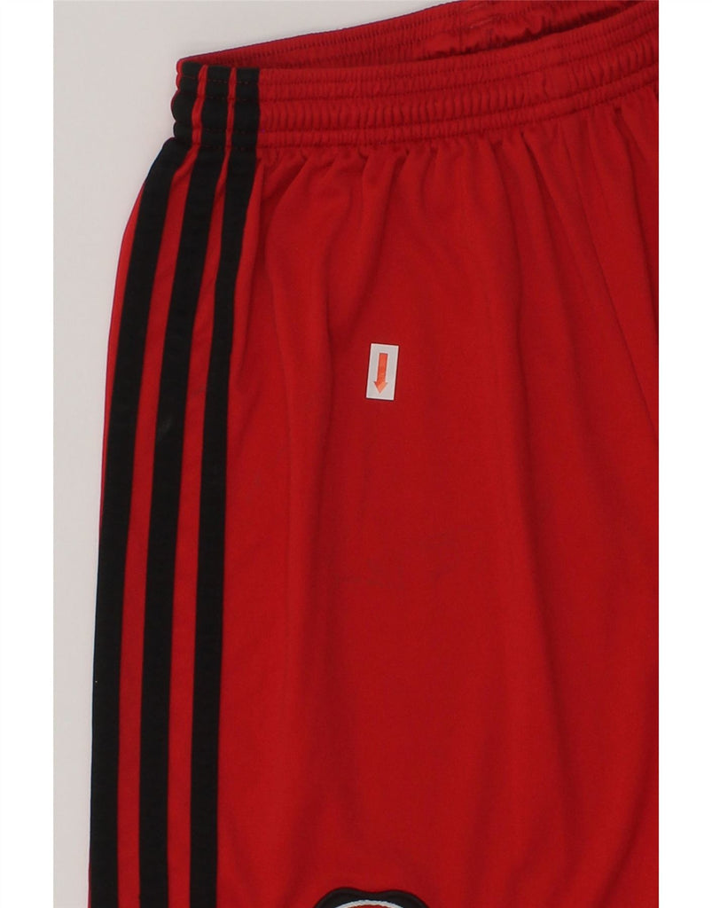 ADIDAS Boys AC Milan Sport Shorts 13-14 Years Red Polyester | Vintage Adidas | Thrift | Second-Hand Adidas | Used Clothing | Messina Hembry 