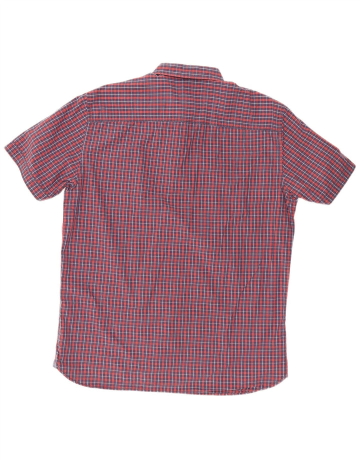 S.Oliver Mens Short Sleeve Regular Fit Shirt XL Red Check Cotton
