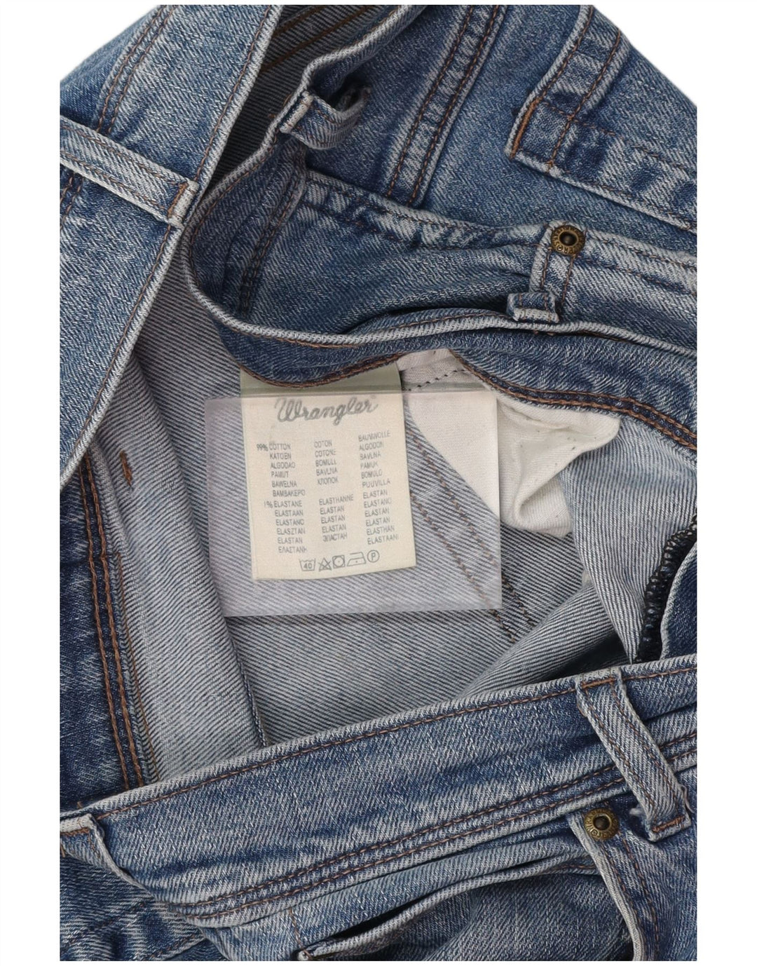 WRANGLER Mens Straight Jeans W36 L34  Blue Cotton