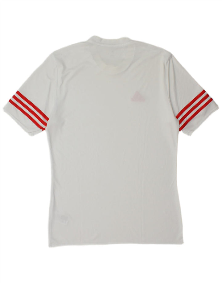 Adidas Mens Climalite T-Shirt Top Medium White Polyester