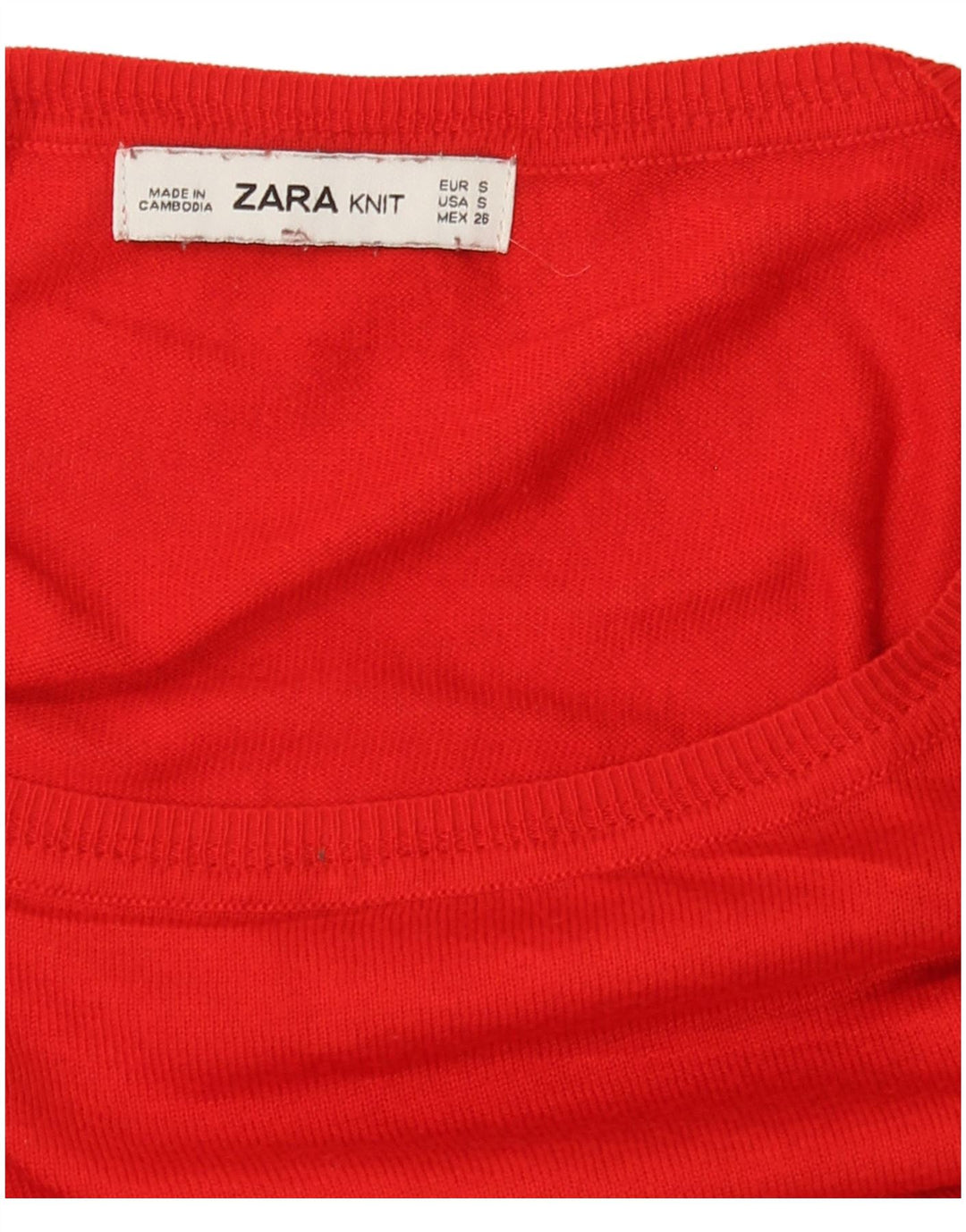 Zara Womens Oversized Boat Neck Jumper Sweater UK 10 Small Red