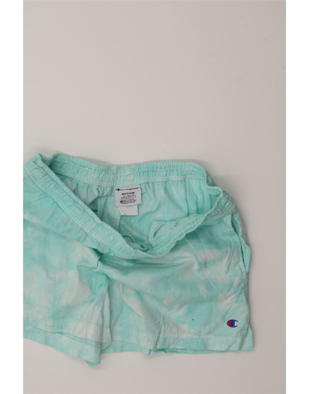 CHAMPION Boys Sport Shorts 9-10 Years Medium  Blue Tie Dye Cotton Vintage Champion and Second-Hand Champion from Messina Hembry 