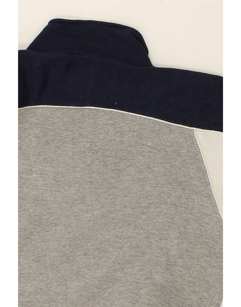 CHAMPION Mens Zip Neck Sweatshirt Jumper Small Grey Colourblock Cotton | Vintage Champion | Thrift | Second-Hand Champion | Used Clothing | Messina Hembry 