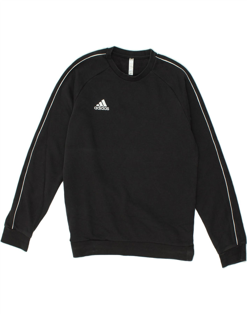 ADIDAS Mens Sweatshirt Jumper Medium Black Cotton | Vintage Adidas | Thrift | Second-Hand Adidas | Used Clothing | Messina Hembry 