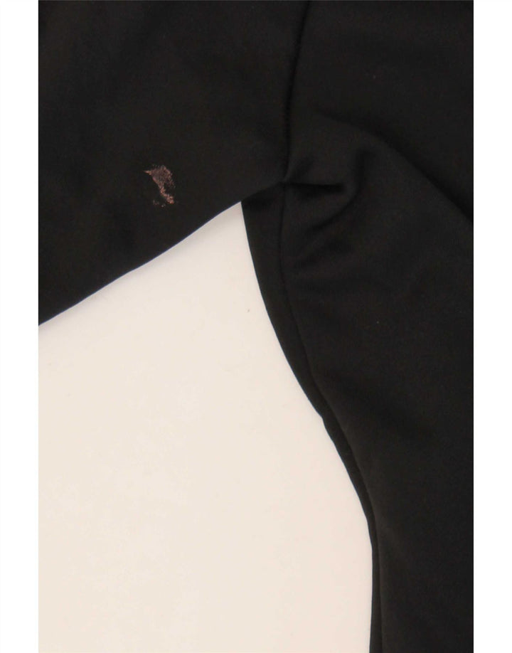 Adidas Womens Zip Hoodie Sweater UK 8 Small Black Polyester