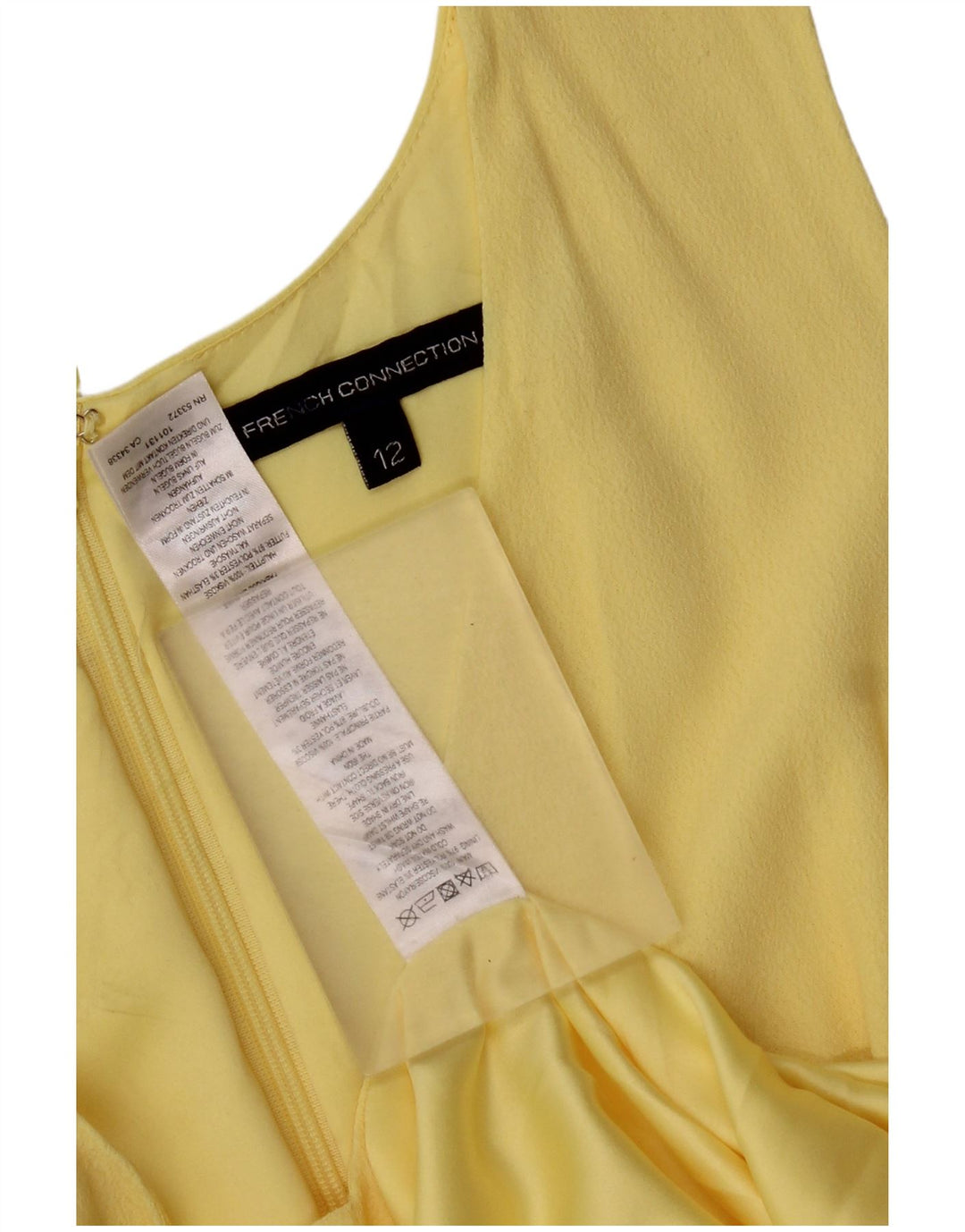 French Connection Womens Sleeveless Maxi Dress UK 12 Medium  Yellow Viscose
