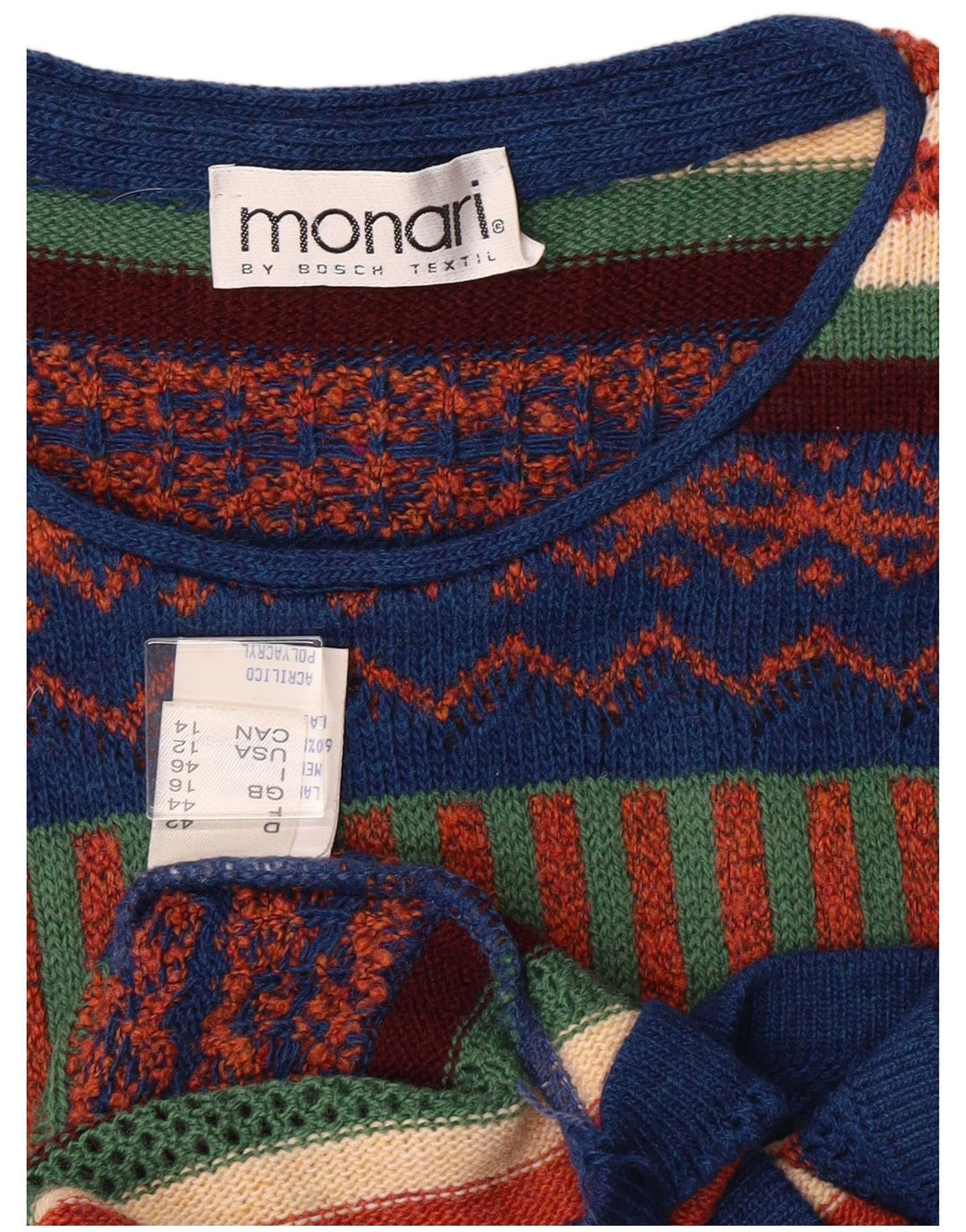 MONARI Womens Crew Neck Jumper Sweater UK 16 Large  Multicoloured