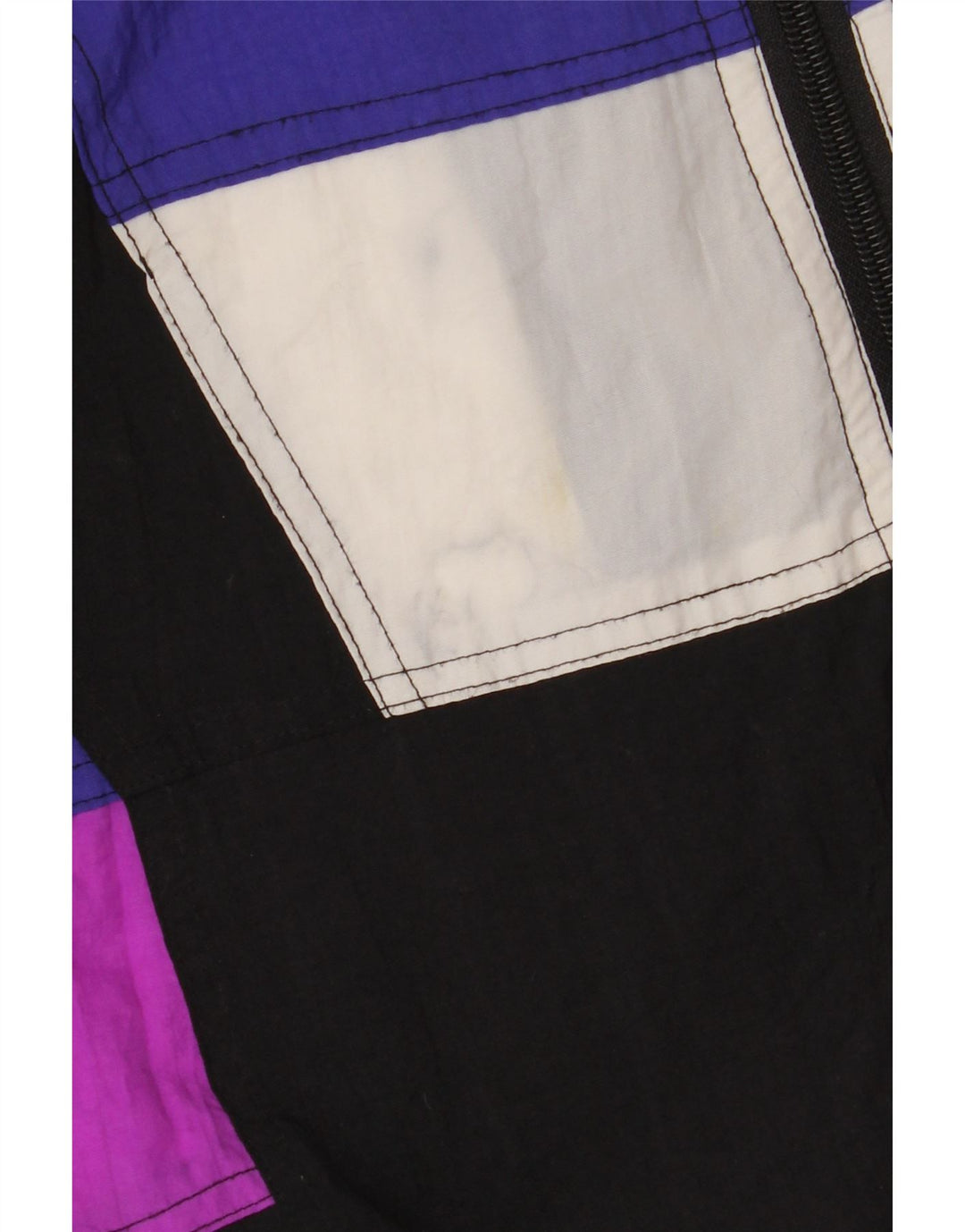 Shamp Mens Tracksuit Top Jacket Large Black Colourblock Polyamide