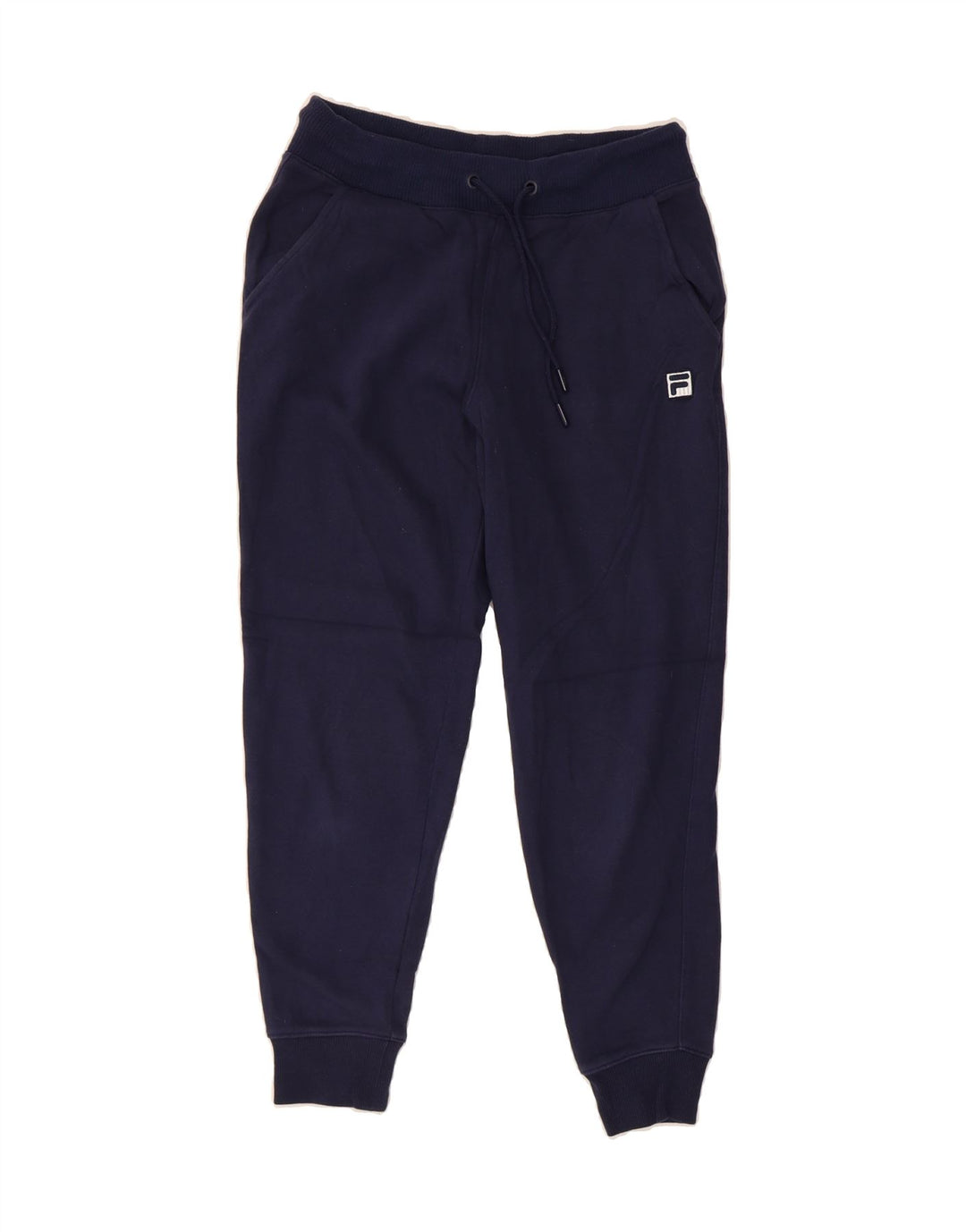 FILA Mens Tracksuit Trousers Joggers Small Navy Blue Cotton Vintage Fila and Second-Hand Fila from Messina Hembry 