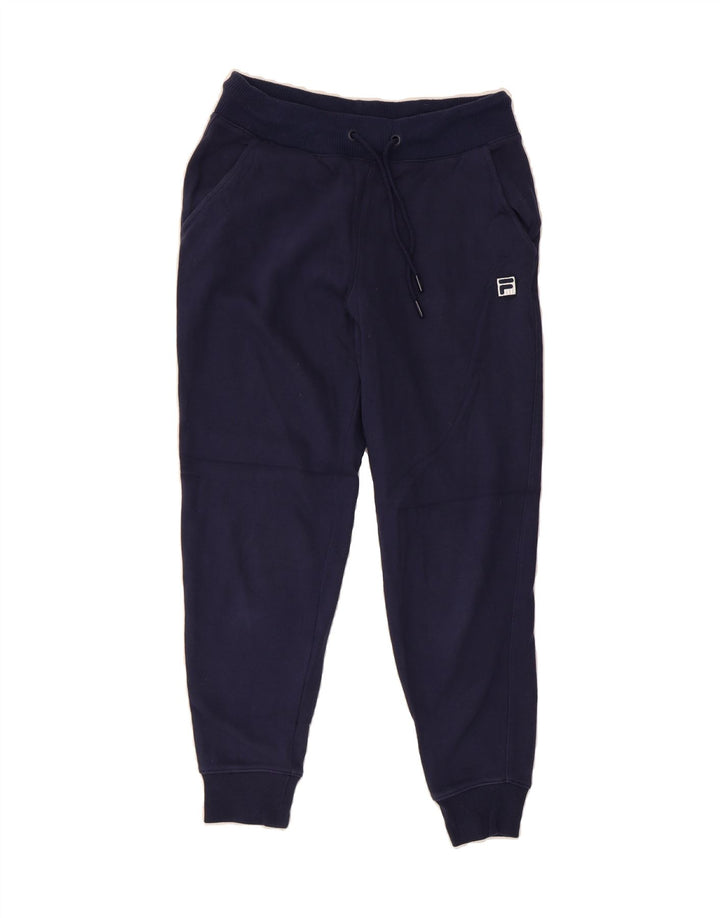 FILA Mens Tracksuit Trousers Joggers Small Navy Blue Cotton Vintage Fila and Second-Hand Fila from Messina Hembry 