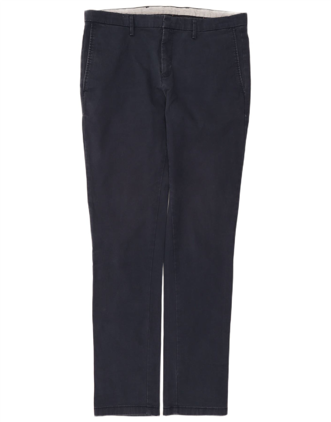 Tommy Hilfiger Mens Slim Chino Trousers W36 L34 Navy Blue Cotton