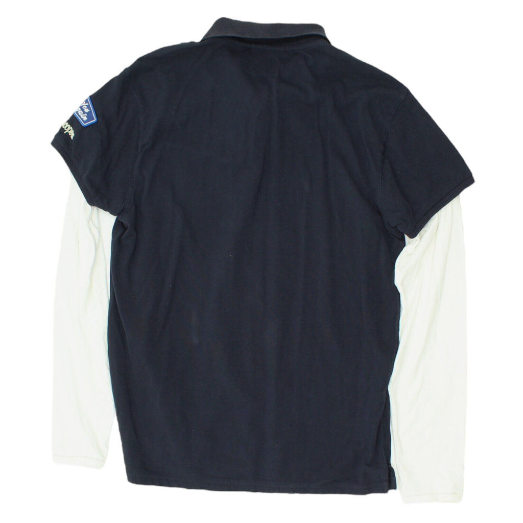 Scotch & Soda Mens Navy Long Sleeve Polo Shirt | Vintage Designer Casual VTG | Vintage Messina Hembry | Thrift | Second-Hand Messina Hembry | Used Clothing | Messina Hembry 