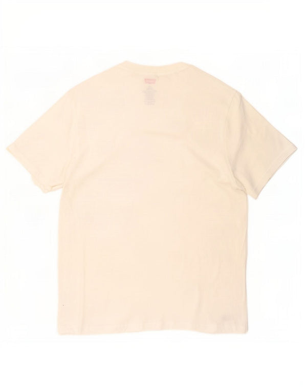 Levi's Mens T-Shirt Top Medium White Cotton