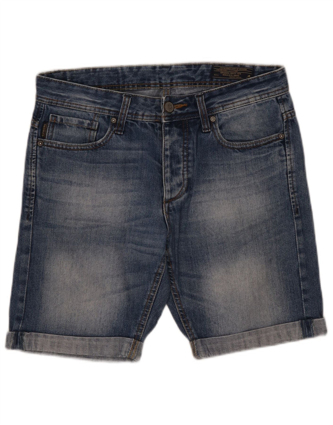 Jack & Jones Mens Denim Shorts Small W30 Blue Cotton