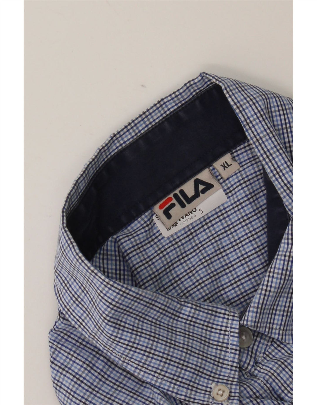 Fila Mens Shirt XL Blue Check