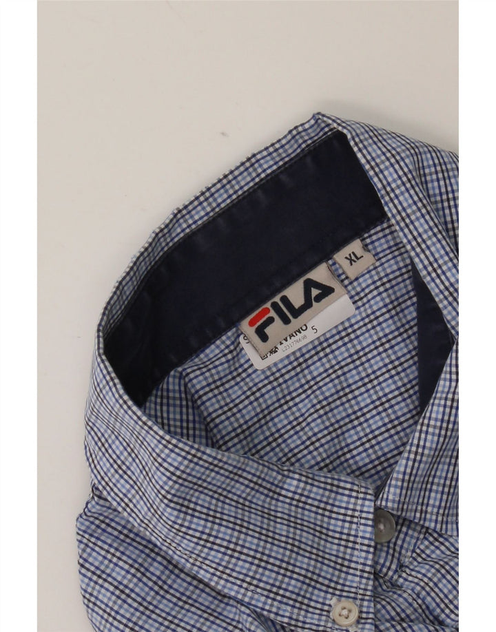 Fila Mens Shirt XL Blue Check