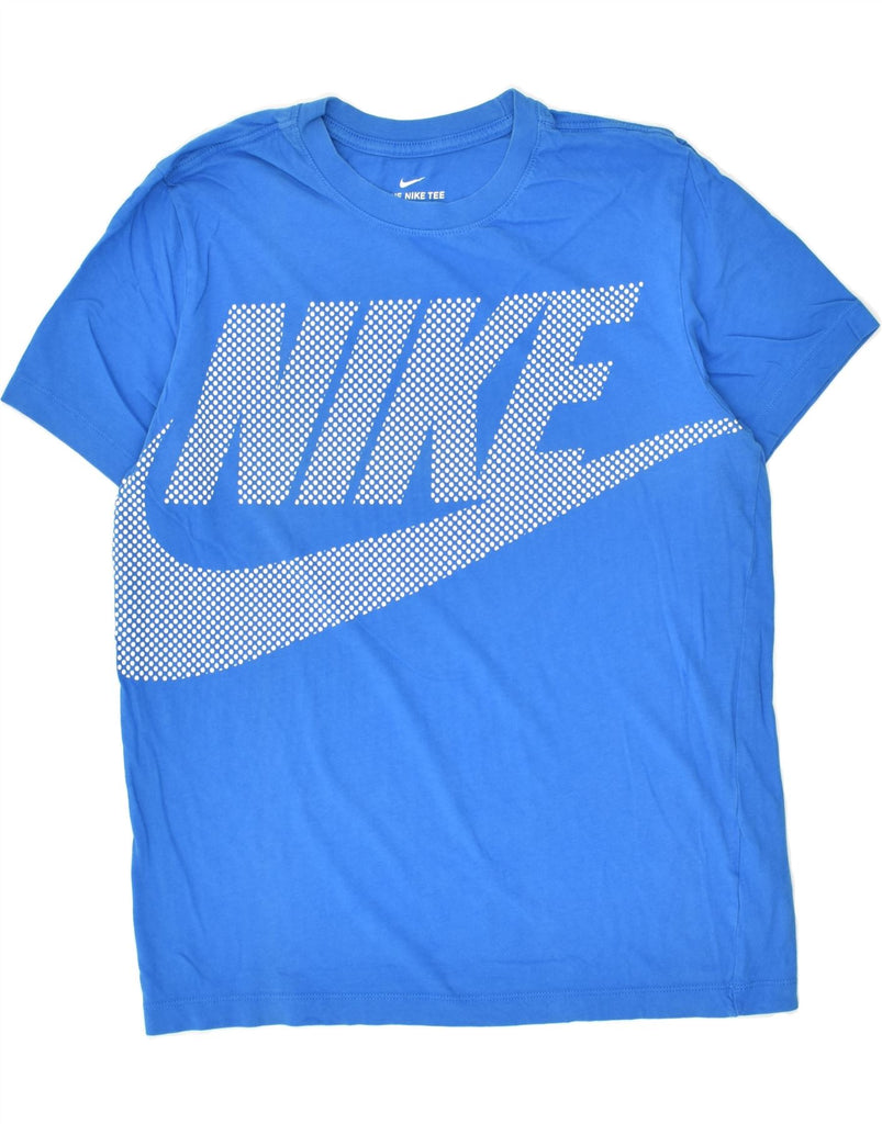 NIKE Mens Graphic T-Shirt Top Medium Blue Cotton | Vintage Nike | Thrift | Second-Hand Nike | Used Clothing | Messina Hembry 