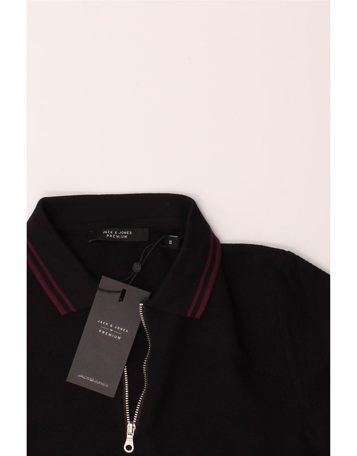 JACK & JONES Mens Polo Shirt XS Black Cotton Vintage Jack & Jones and Second-Hand Jack & Jones from Messina Hembry 
