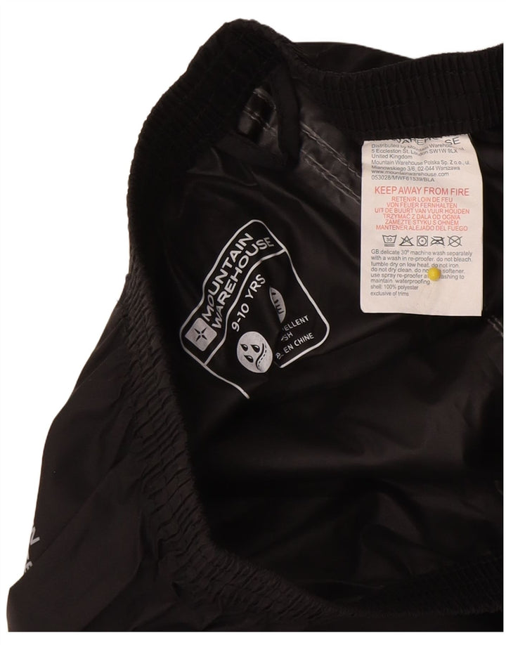 Mountain Warehouse Boys Isoory Waterproof Trousers 9-10 Years Black