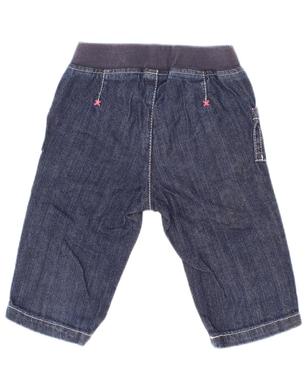 Benetton Baby Girls Denim Shorts 3-6 Months W18 Navy Blue Cotton