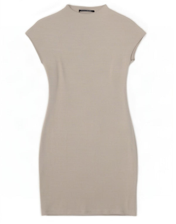 Zara Womens Bodycon Dress UK 8 Small Grey Viscose