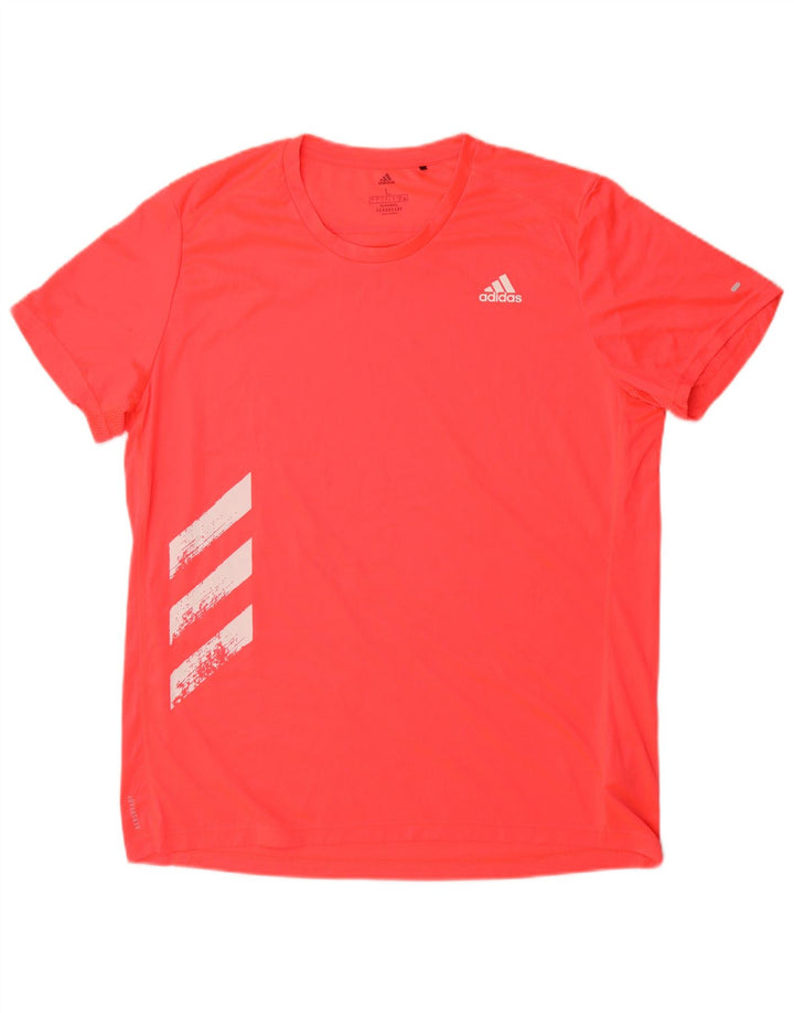 Adidas Mens Aeroready Graphic T-Shirt Top Large Pink Polyester