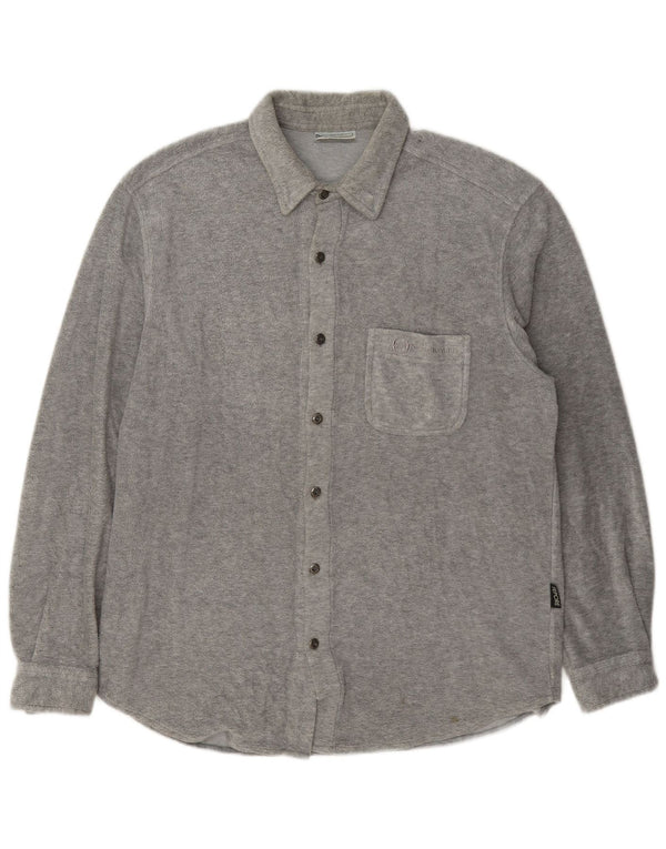 Sergio Tacchini Mens Overshirt Fleece Shirt XL Grey