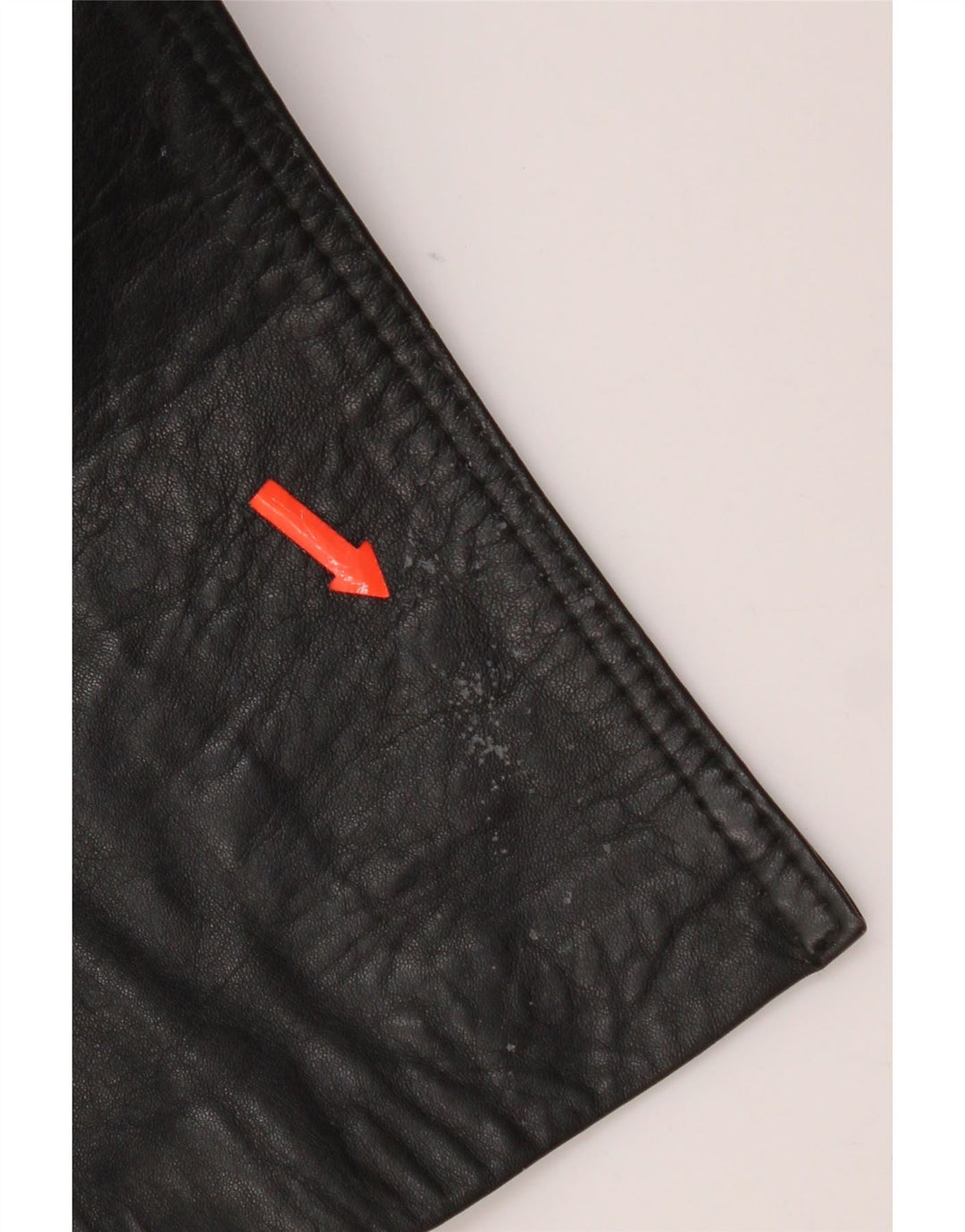 Vintage Mens Leather Coat UK 38 Medium Black Leather