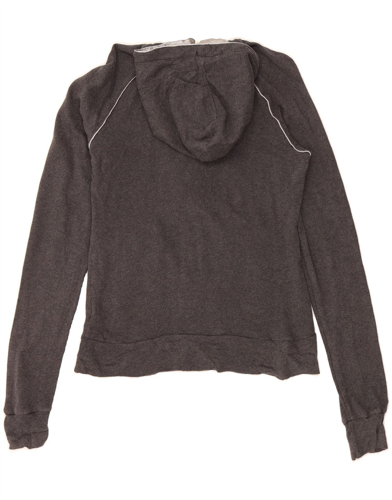NIKE Womens Zip Hoodie Sweater UK 12/14 Medium Grey Cotton Vintage Nike and Second-Hand Nike from Messina Hembry 