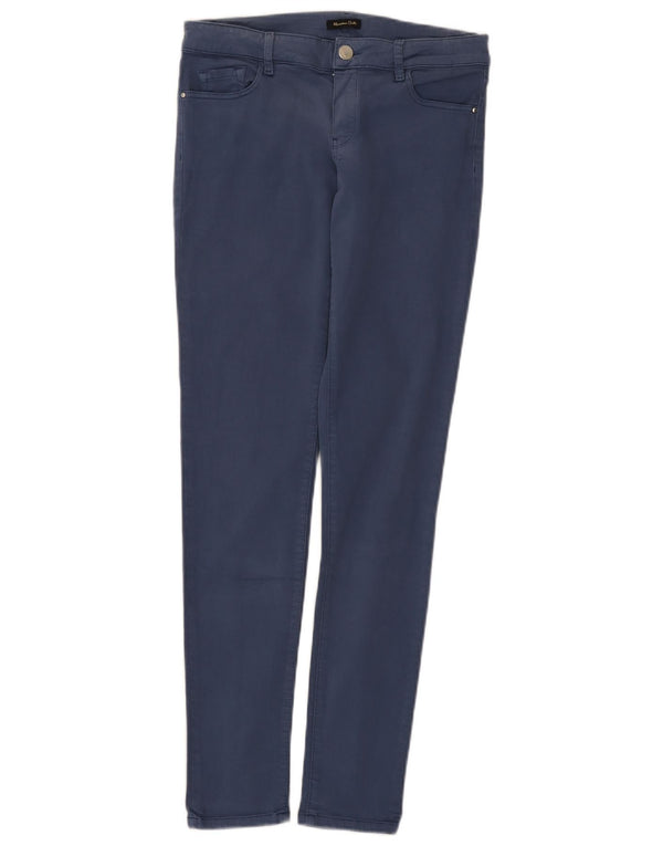 Massimo Dutti Womens Skinny Casual Trousers EU 38 Small W28 L29 Navy Blue