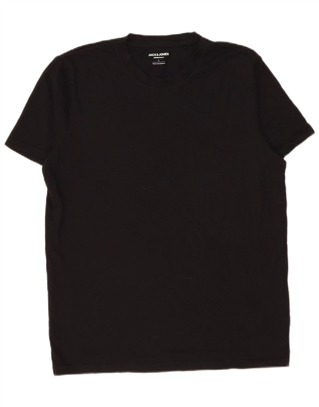 Jack & Jones Mens T-Shirt Top Large Black Cotton