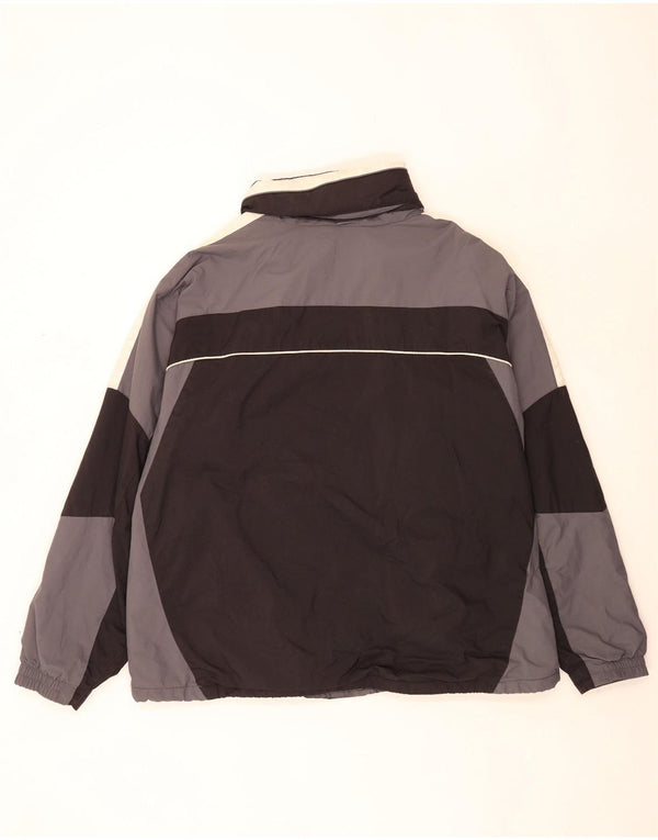 Columbia Mens Hooded Windbreaker Jacket UK 44 2XL Black Colourblock Nylon