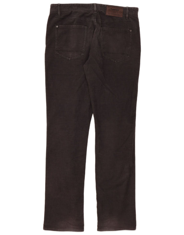 Timberland Mens Slim Corduroy Trousers W33 L34 Black Cotton