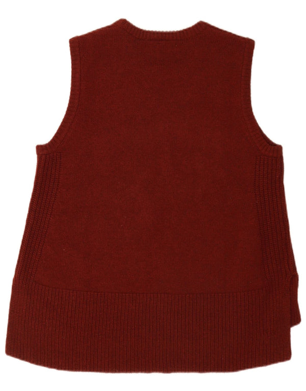 Seasalt Cornwall Womens Sleeveless Vest Tank Top UK 14 Large Burgundy
