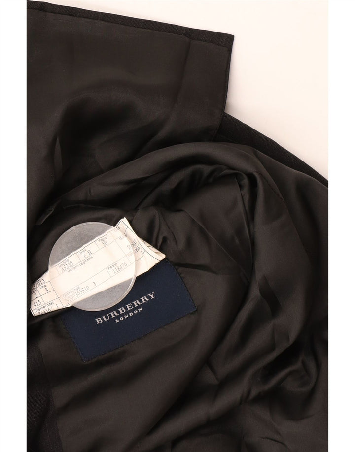 Burberry Mens 3 Button Blazer Jacket Size 50 Medium Grey Pinstripe Wool